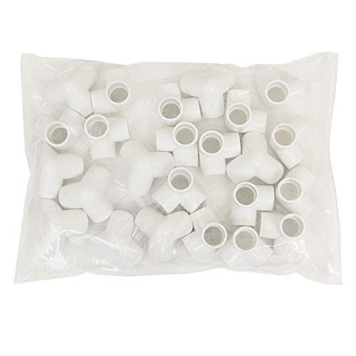 Shanqian SQUS-PVCFITTING-24PCS-WHITE-200912 24 Pack 3 Way Pvc Fitting Elbow,1/2 Inch Pvc Elbow Corner Side Outlet Pvc Corner Fitting Tee thumb #6