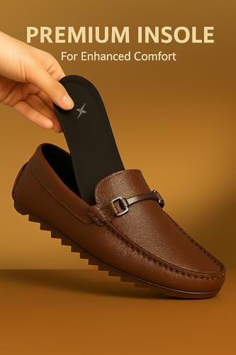 Image of Kraasa Men Premium Causal Loafers | Driving Loafers | Lighweight Slip-On's | Soft Cushioned Insole | Super Flexible, Comfortable for Men
