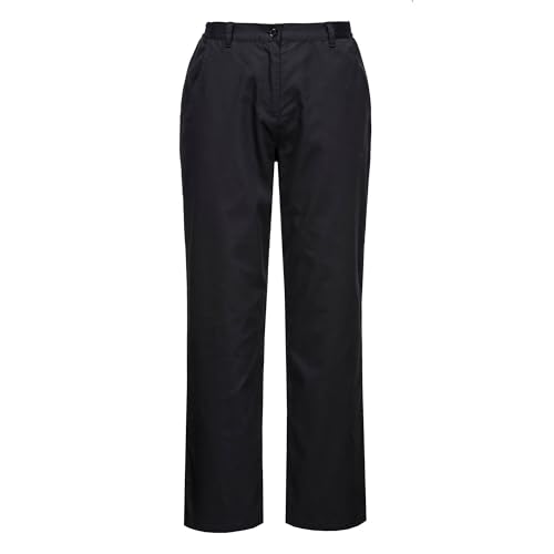 Portwest Pantalon Cuisine Femme Rachel, Couleur: Noir, Taille: M, C071BKRM