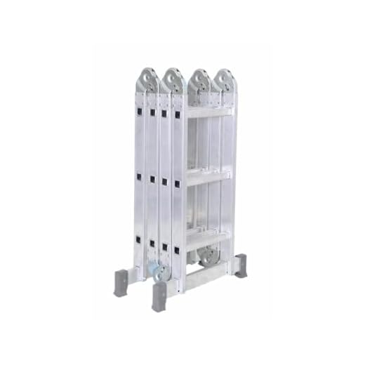 Escada Articulada 12 Degraus de Alumínio 4x3 13 Posições Reisam