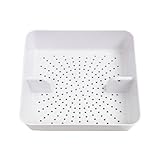 Leyso Floor Sink Commercial Drain Cover Strainer ABS Plastic Drop-in Basket 8-1/2' x 8-1/2' x 2-1/4' (2'H ABS) - Suitable for Kitchen, Restaurant, bar, Buffet
