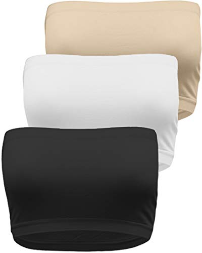 Bandeu Bra Plus Size Active Base-Layer Non-Padded Seamless Wirefree Large-Bust Set_BLK_Nude_WHT Plus