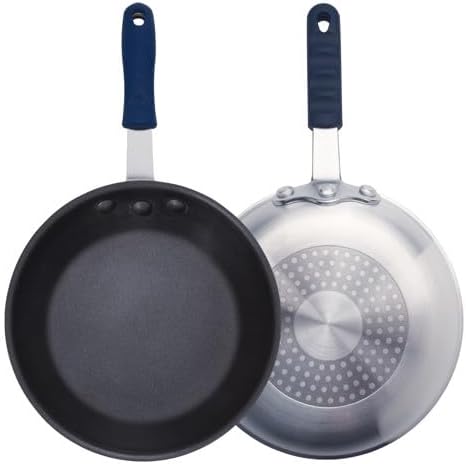 Miniatura 2 de Winco AFPI-8NH, sartén de aluminio lista para inducción de 8 pulgadas con revestimiento antiadherente, sartén con funda de silicona