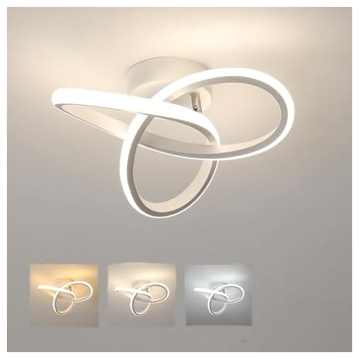 Osairous LED Plafonnier, Lampe de Plafond en Acrylique 22W, Plafonnier dimmable 3000K/4000K/6000K pour Cuisine Salon Chambre à Coucher Dia 24CM
