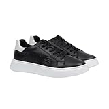 scarpe paciotti 4us uomo outlet SUOLA IN GOMMA ALTEZZA 4 CM 4US Sneakers BY PACIOTTI Pelle Nero/Bianco Larry 502030 Scarpe Nere Sportive per Uomo con Suola in Gomma e Tacco 4 cm in Vera Pelle (Nero, 44)