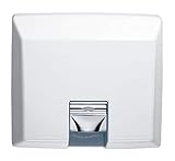 Bobrick 750 Cast Iron AirCraft ADA Recessed Automatic Hand Dryer, White Vitreous Enamel Finish, 230V