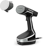 Rowenta Steam Force, Cepillo de vapor 2000 W, Vapor continuo 30 g/min, Golpe de vapor de 90 g/min, Rápido calentamiento Higieniza y desinfecta, 2 ajustes de vapor, Negro/Plata, DR8250