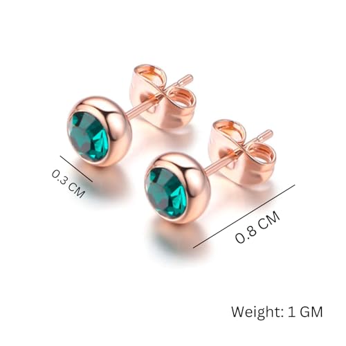Image of Nilu's Collection Daily Use, Light Weight Cubic Zircon Stud Earrings| Perfect for baby girls, office goers