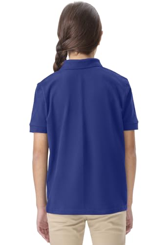 Image of Classroom School Uniforms for Boys and Girls Short Sleeve Pique Polo | Adult Fit, Matching Ribbed Collar, Banded Sleeves, Three-button Placket, Comfortable Fit, School Uniform Essential