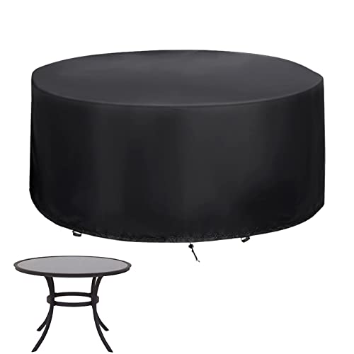 Cubiertas para muebles de jardín, impermeables, para exteriores, redondas, 420D, protección duradera, resistente al viento, resistente a los rayos UV