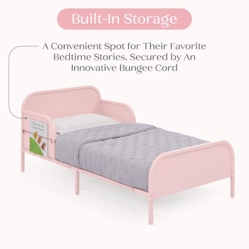 Delta Children Magic Magnet Toddler Bed with Book Storage, Pink - image 6