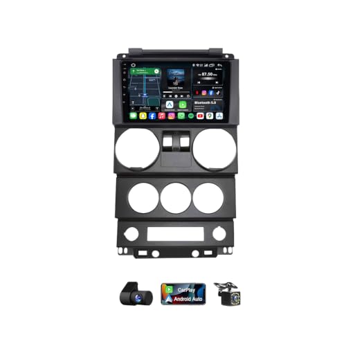 Pantalla premium de 9 pulgadas 2K para Jeep Wrangler 3 JK: audio DSP y GPS