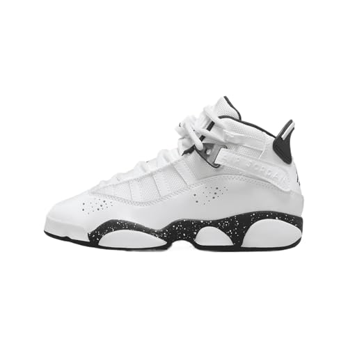 Nike Jordan 6 Rings Big Kids' Shoes (323419-111, WHITE/BLACK-WHITE)