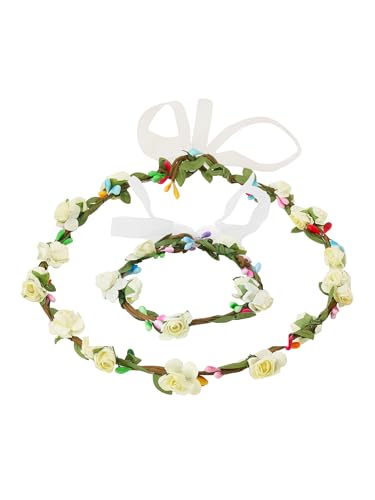 Yellow Chimes Floral Tiara Crown Set for Women Handmade White Floral Tiara & Bracelet Set For Women Wrist Band Bridal Wedding Headband Hair Tiara For Women Bridesmaid Tiara Set Hair Accessories (B0CZ9HFDZ2) Amazon Price History, Amazon Price Tracker
