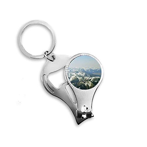 Décapsuleur coupe-ongles forêt d'hiver, porte-clés extérieur compact