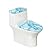 Maiyoinou Toilet Seat Lid Cover Pack of 2, for Bathroom Home Indoor Decor, Toilet Tank Lid Cover Replacement with Elastic Bottom Fits for Most Toilet Tanks & Lids, Light Blue Marble Print
