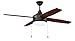 Craftmade PHA52ESP4 Phaze Modern Triple Mount 52" Ceiling Fan with LED Light, 4 Reversible Blades, Espresso