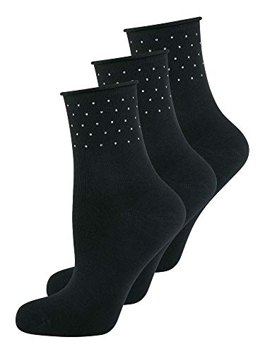 Preisvergleich Produktbild ELBEO Damensocke Pure Sparkle - schwarz - Größe 39-42