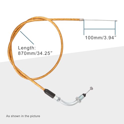 GOOFIT 34.25 Inch Drosselkabel Gaszug/Bowdenzug mit Laser-Schlauch Ersatz für 50cc 70cc 90cc 110cc 125cc Dirtbike