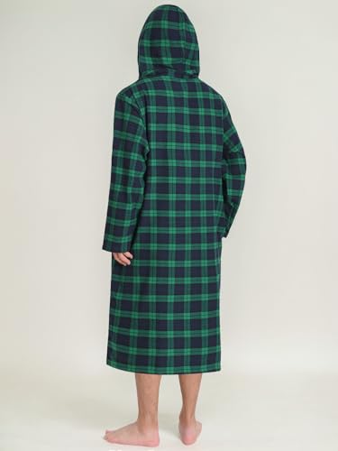 Latuza Men's Hooded Nightshirt Cotton Flannel Sleep Shirt Nightgown2