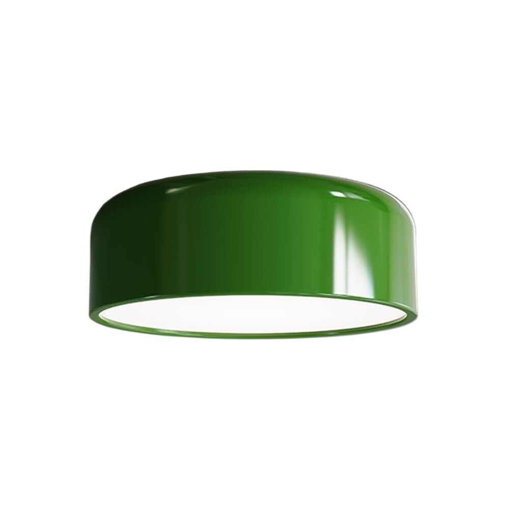Plafonnier rond minimaliste encastré vert couloir allée entrée moderne