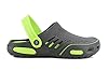 IMTY Mens Lightweight EVA Beach Clogs Summer Breathable Kitchen Garden Hospital Nurse Pool Water Shoe Mules Sandals (Black/Green, UK_Footwear_Size_System, Adult, Men, Numeric, Medium, Numeric_9) #1
