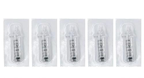 5pcs 0.3ML Empty Ampoule Nozzle Non Invasive Disposable Accessories Parts - without Hydrating Hyaluronic Acid Serum (0.3ML)