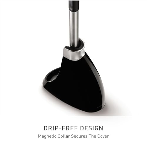 Image of simplehuman Toilet Brush with Caddy Stainless Steel, Black