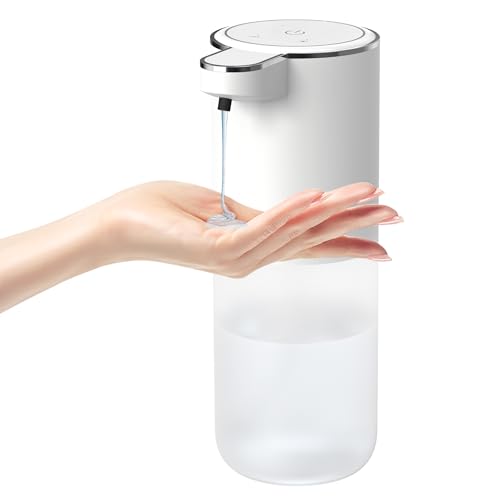 Gogorelax ソープディスペンサー ハンドソープ 自動 液体 吐出量4段階調 防水 400ml 壁掛け ノータッチ オートディスペンサー 静かな音 ディスペンサー 充電式 半透明ボトル 食器用洗剤 キッチン 洗面所などに適用