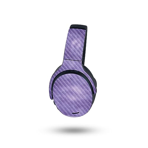 Image of MightySkins Carbon Fiber Skin Compatible with Skullcandy Crusher ANC 2 - Purple Airbrush | Protective, Durable Textured Carbon Fiber Finish | Easy to Apply