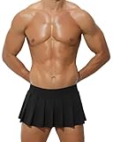 HAVBX Mens Sexy Costume Crossdressing Sissy Mini Skirt Costume Outfit For Men Cosplay (Black, One Size)