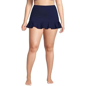 Lands' End Women's Ruffle Hem Swim Skirt