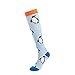 KLGR Chaussettes de compression pour femme - Chaussettes de compression pour homme - Chaussettes hautes - Chaussettes d'équitation - Chaussettes de course - Chaussettes hautes, bleu clair, S