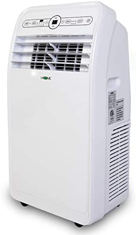 Uhome Portable Air Conditioner with Heat 12,000 BTU, Compact Portable AC Unit with Dehumidifier & Fan, Cools & Heats up to 400 Sq.ft, Remote Control and Window Kit Included, White