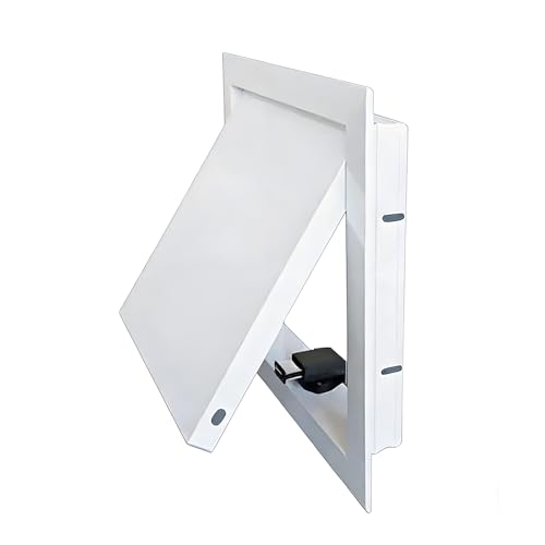 Qiczom 12" Width x 18" Height Metal Access Panel Push to Open, Walls and Ceilings Access Door Wall Hole Cover Plate, Drywall/Cables/Wiring/Ceiling/Plumbing Access Cover White,