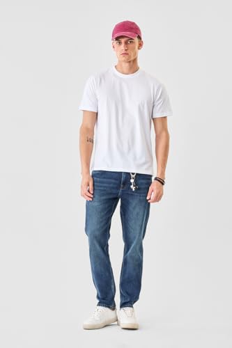 Image of SNITCH Men T-Shirt | Minimalist Regular Fit & Short Sleeve Styling | 100% Breathable Cotton Casual Wear T-Shirt & Durable Knit Plain Weave Everyday Summer Essential