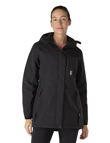 Carhartt Women's Storm Defender Insulated Coat, Black, Large