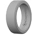BONDWELL Silicone Wedding Ring for Men (Gray) Safe, Durable Mens Rubber Wedding Band for Active Athletic Male Life, Military, Fitness, Work & Workout (Size 10)