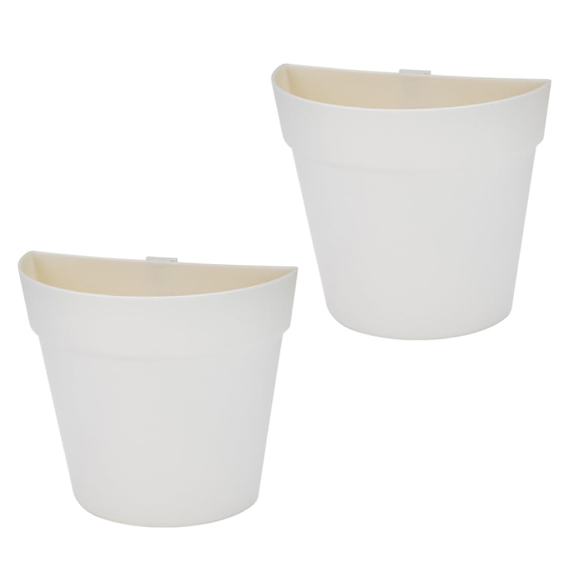 Hperu Wall Planter Wall Mounted Plastic Potted Plant Flowerpot Hanging Plant Pot for Home Decor 2Pcs Mounted Planters