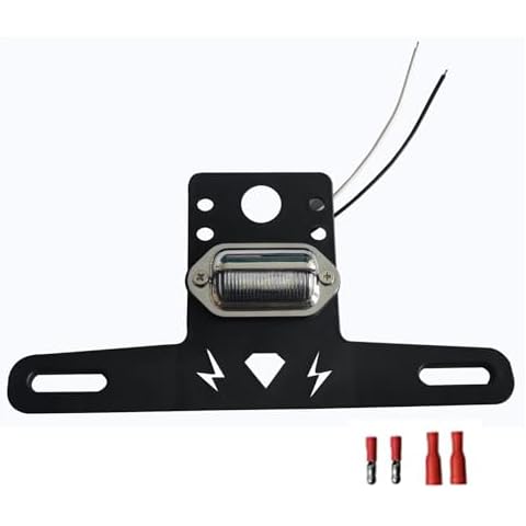 LicBund Plastic License Plate Holder with LED Street Lights to Replacement for ATV RZR Ranger Maverick X3 Outlander Defender Truck RV Trailer Snowmobile Golf Cart Cover