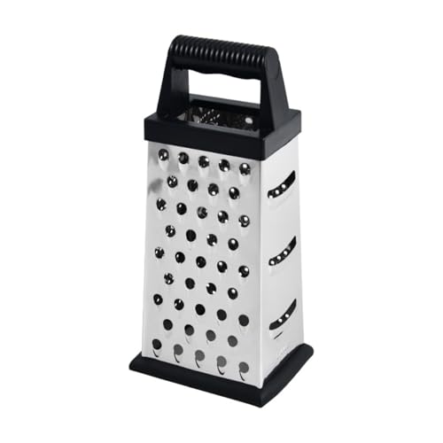 縦型 ステンレススチール 格子 四面 チーズグレーター おろし チーズ削り ステンレス 握りやすい 野菜 大根 おろし金 調理器具 食洗機使用可 にんじん チーズ メロン プレーニング ポテト かんな すべり止め 取っ手 皮むき (9インチラウンドハンドル