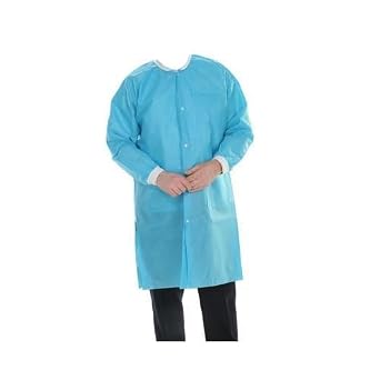 3660AQL ExtraSafe Lab Coats Aqua Large 10/Pk