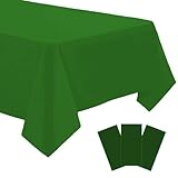 RCFFDL 3 Pack Green Disposable Tablecloth, 54