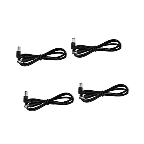 Câble d'alimentation CC pour pédale pour supprimer les parasites Lot de 4 câbles mâles 60cm 5.5mm