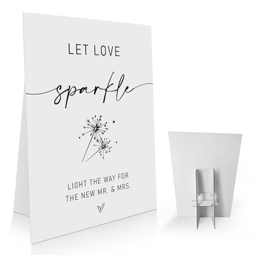 Sparkler Send Off Sign Let Love Sparkle Wedding