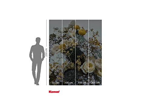 Komar Vlies Fototapete - Gentle Bloom - Größe: 200 x 250 cm (Breite x Höhe) - Romantik, Blüten, Tapete, Design, Wohnzimmer, Wanddekoration, Schlafzimmer, Blumen, floral - LJX4-064