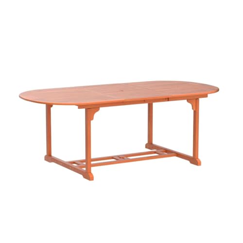 Casaria® Gartentisch Wetterfest FSC®-Zertifiziert Holz 200x100cm 160kg Belastbarkeit Schirmständer Balkon Garten Terrasse Tisch Klapptisch Balkontisch Eukalyptus