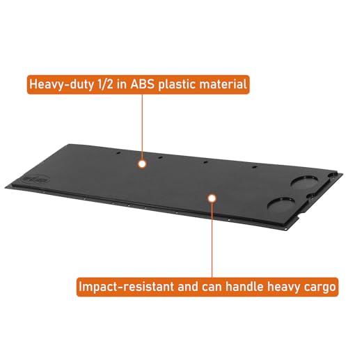 Image of Hooke Road Tacoma Flat Tailgate Cover Panel Table Plate Pad for 2005-2023 Toyota Tacoma 2nd 3rd Gen, Tail Gate Camping Cutting Board - Black