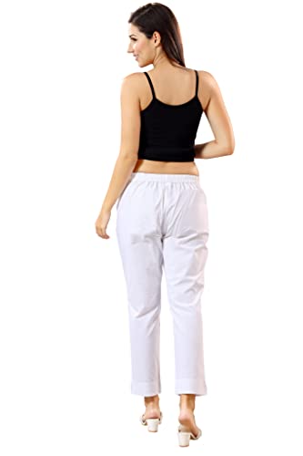 Image of TRASA Ultra Soft Cotton Regular and Plus 8 Colour Cotton Pants for Womens and Girls - Available Sizes : M,L,XL,2XL,3XL,4XL,5XL