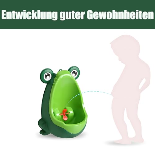 QIANGUANG Froschkinder Töpfchen Toilette Ausbildung Kind Urinal zum Junge Pinkeln Trainer Bad (Grün)